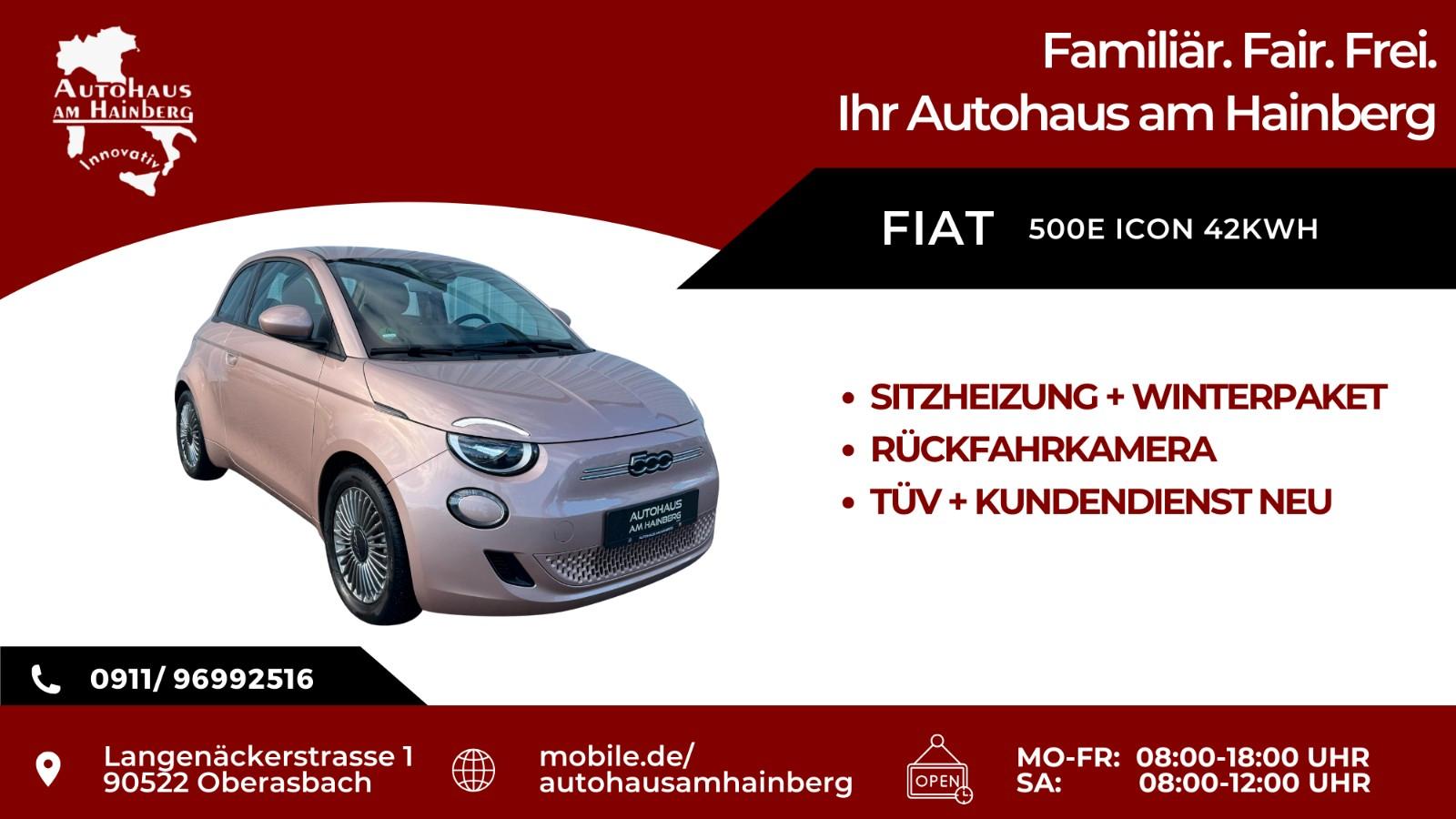 Fiat 500e Icon *SITZHZG*KAMERA*KOMFORTPAKET*