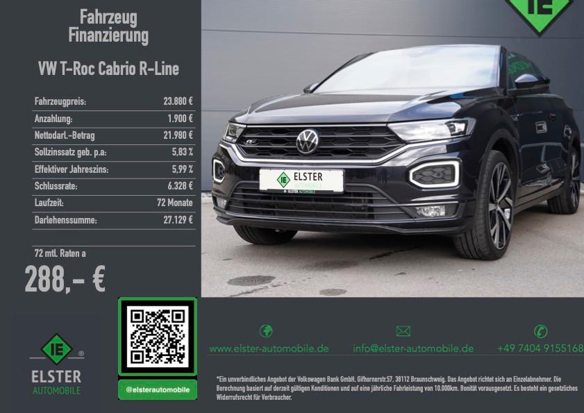 Volkswagen T-Roc Cab R-Line AHK,LED,Kame,Navi