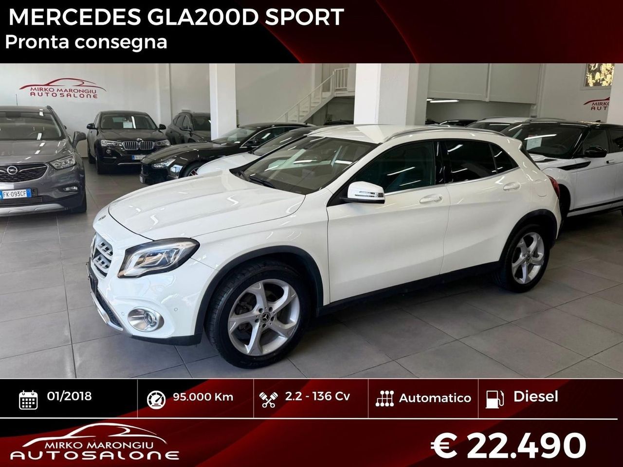MERCEDES-BENZ Mercedes-benz GLA 200 d Premium FINANZIABILE