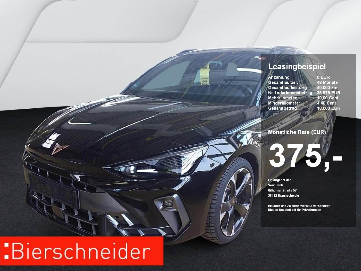 Cupra Leon SP 1.5 e-Hybrid DSG ab 349.- EUR mtl. 1000.