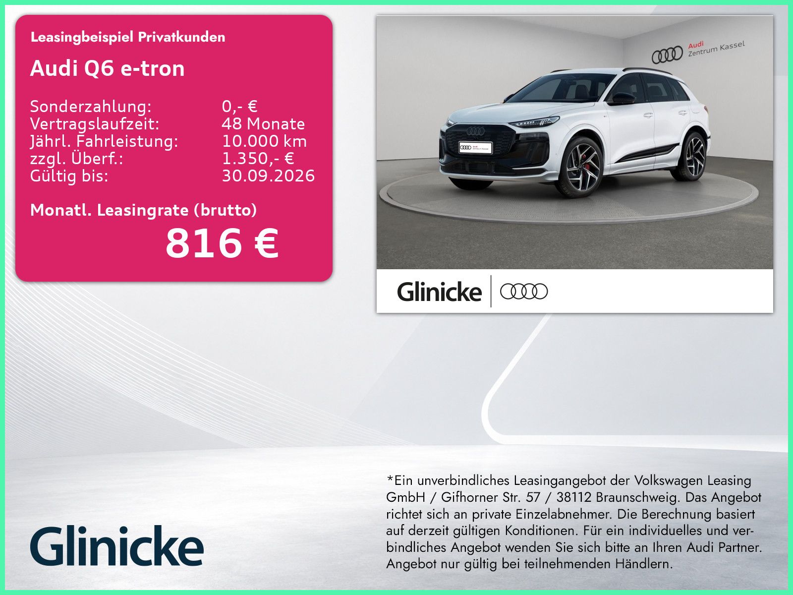 Audi Q6 e-tron S line perf Matrix HuD B&O AHK TechPro