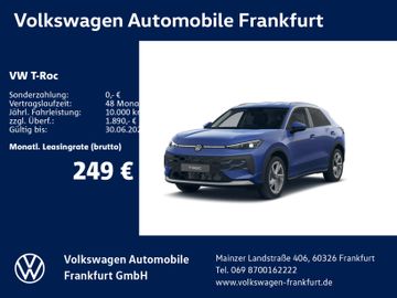 Volkswagen Leasingangebot: Volkswagen T-Roc Style 1.5 l eTSI OPF 85 kW (116 PS ) 7-Gan