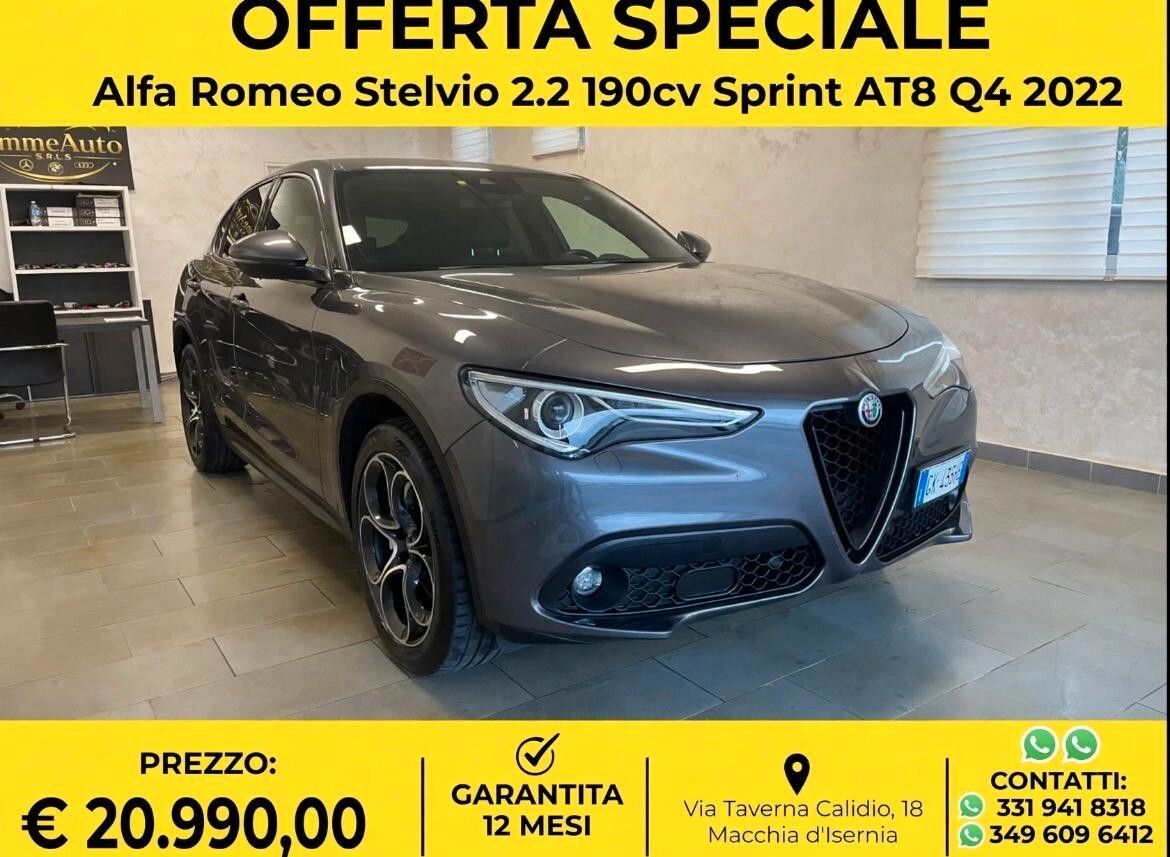 Alfa Romeo Stelvio 2.2 Turbodiesel 190 CV AT8 Q4