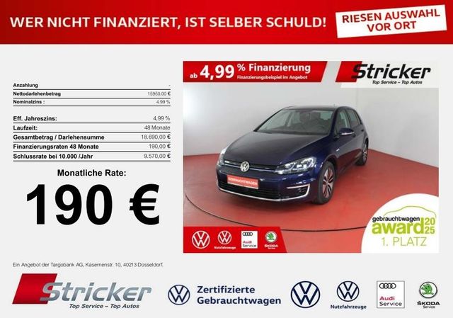 Volkswagen e-Golf 190,-ohne Anzahlung Navi Klima