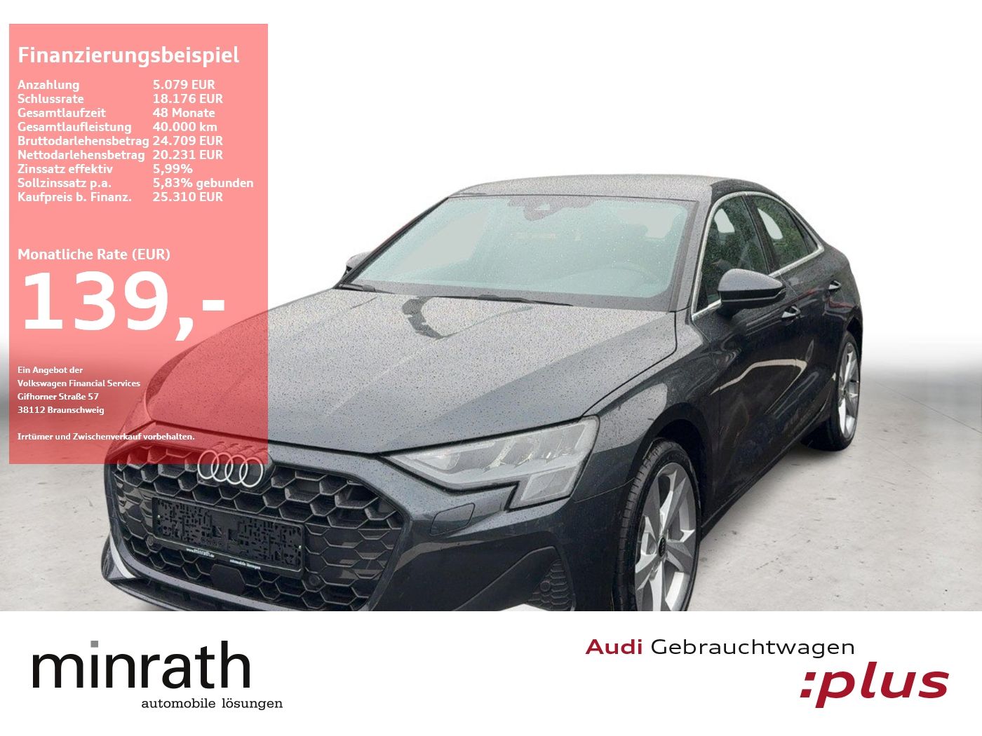 Audi A3 Limousine 35 TDI advanced APP+DAB+VIRT+ACC