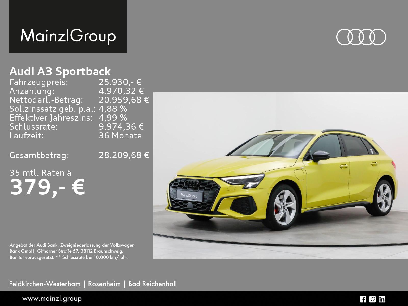 Audi A3 Sportback 45 TFSIe S tronic S line AHK Kam.