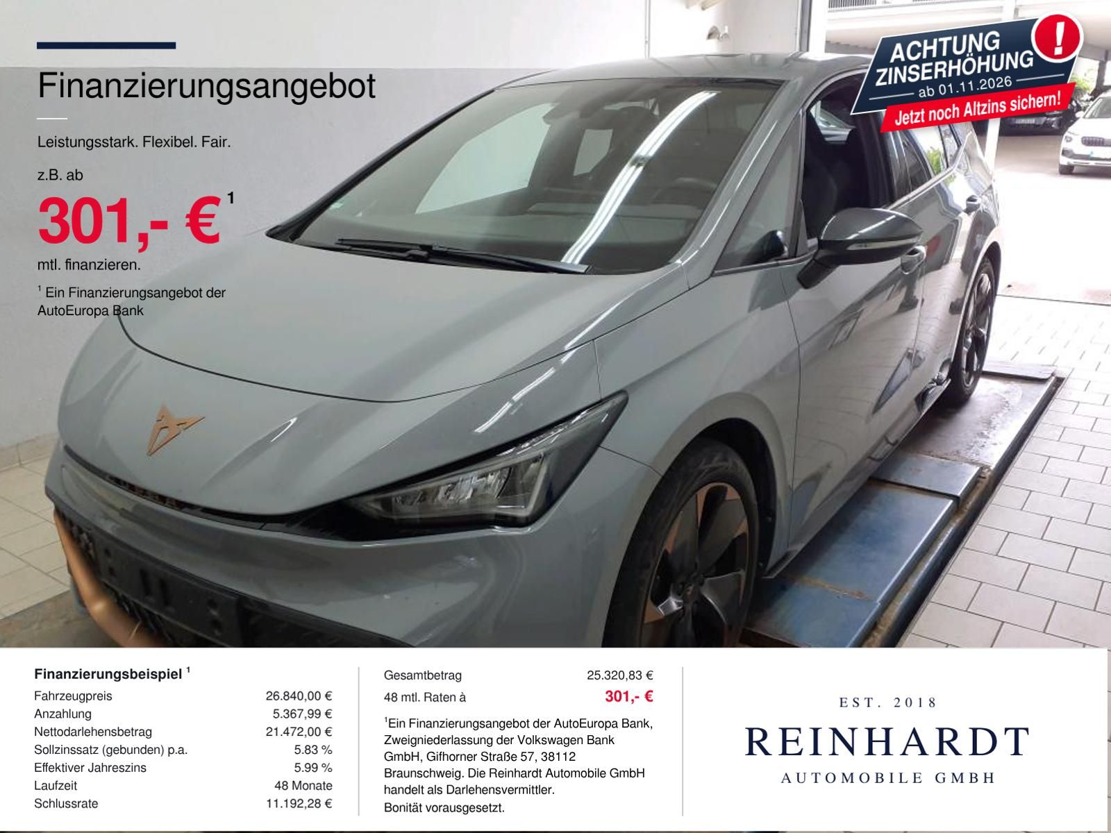 Cupra BORN 150KW EDITION DYNAMIC LED/ACC/KAM./MASSAGE