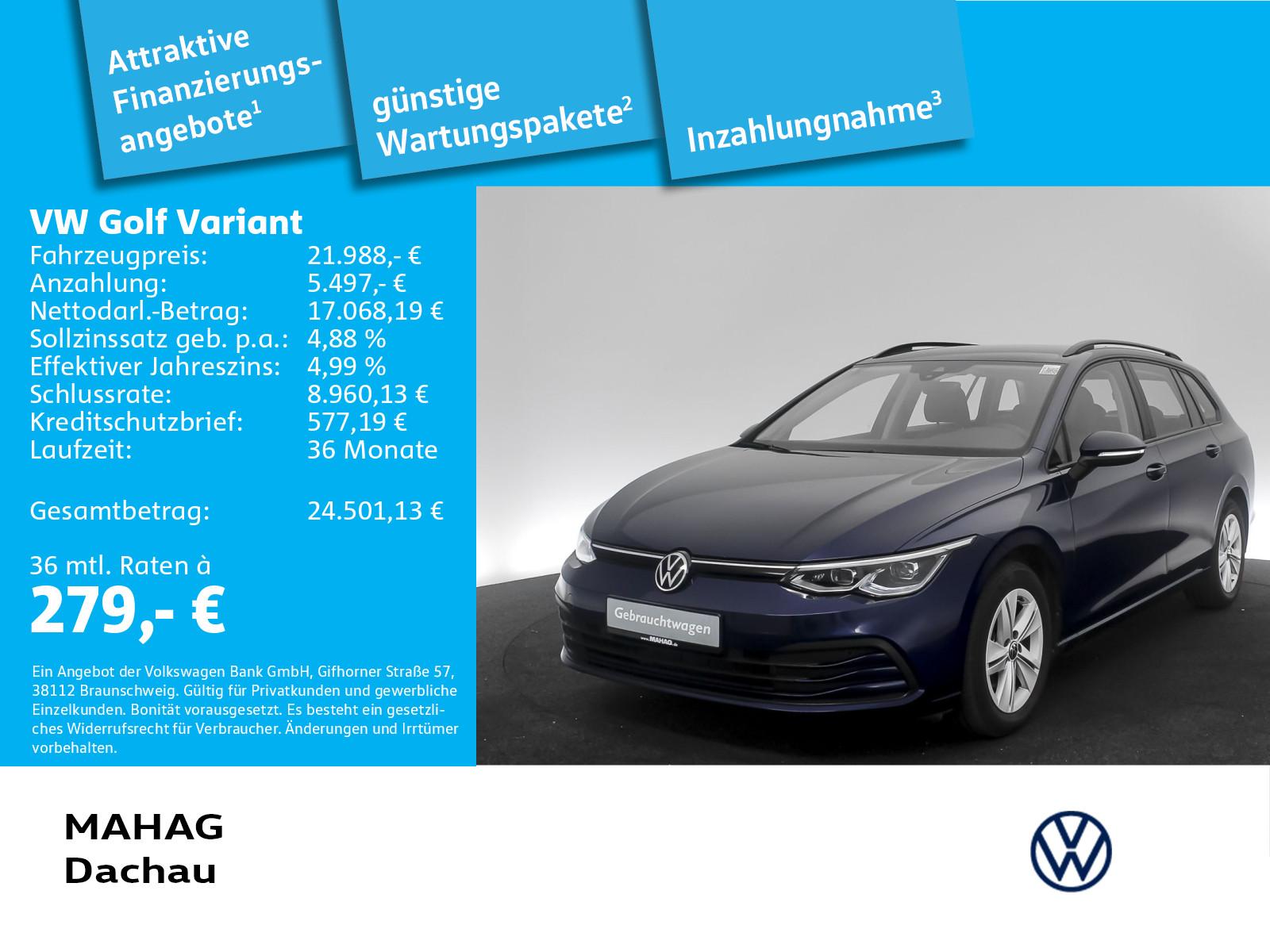 Volkswagen Golf VIII Variant 1.5 eTSI LIFE AHK LED+ Navi Pa