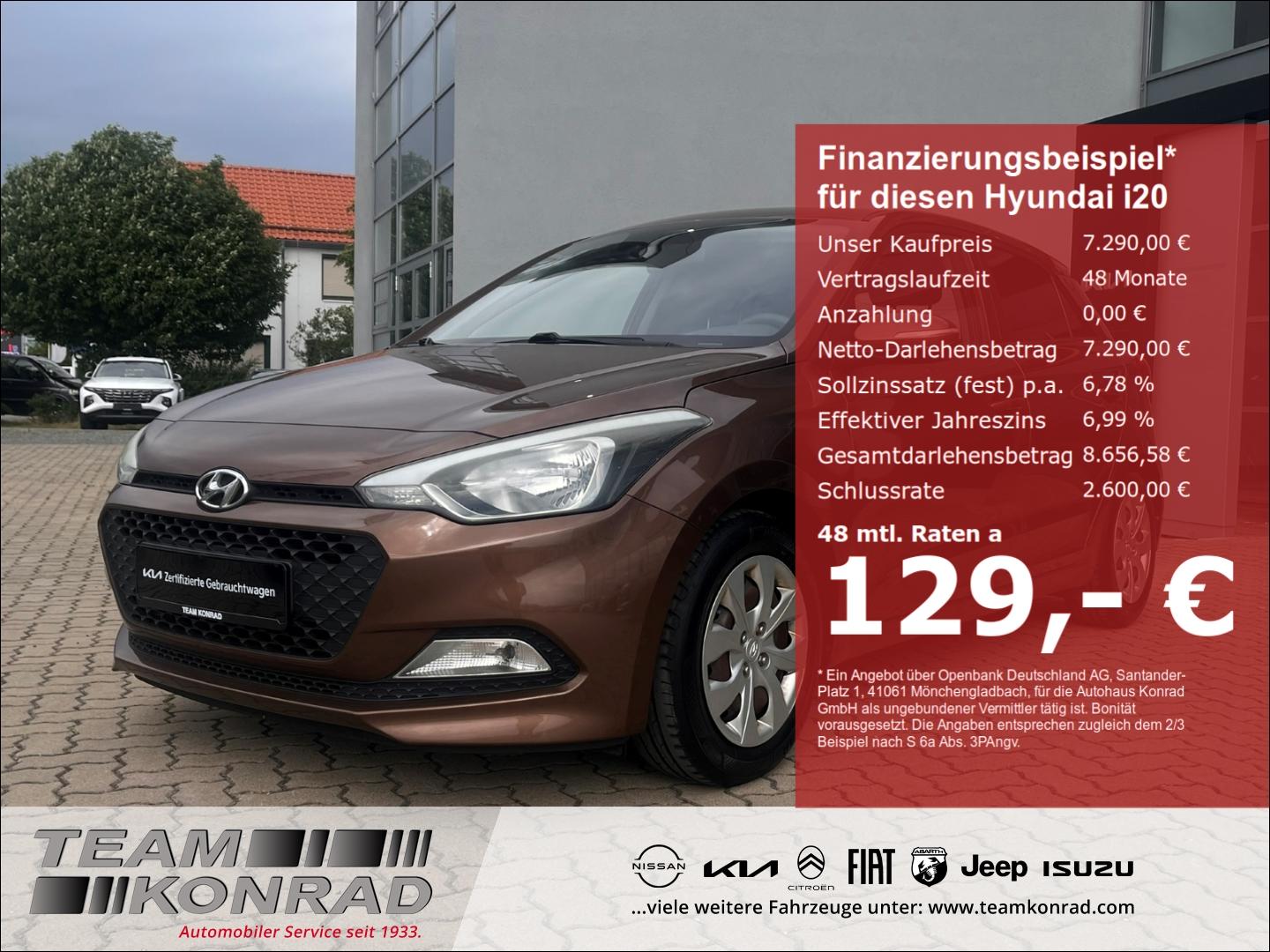 Hyundai i20 Classic! 1.2L Rückfahrkamera, Apple CarPlay,