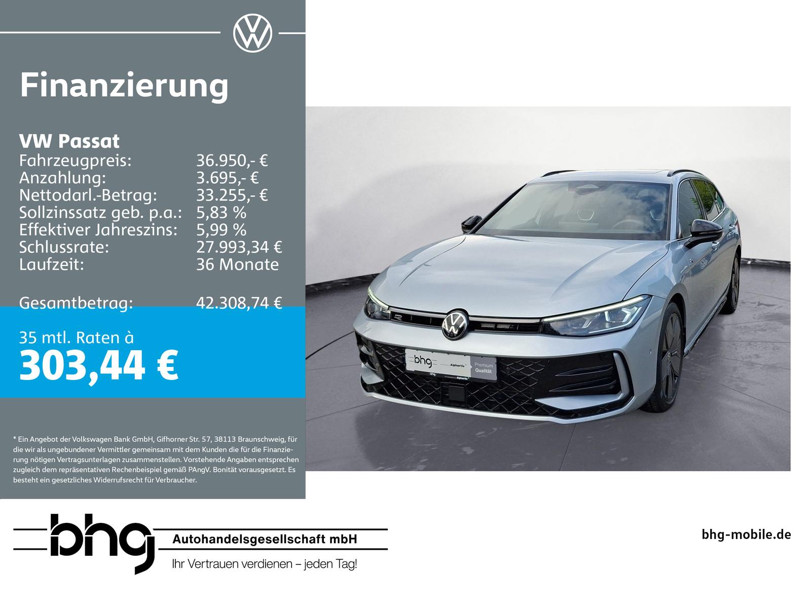 Volkswagen Passat R-Line 2,0 TDI DSG