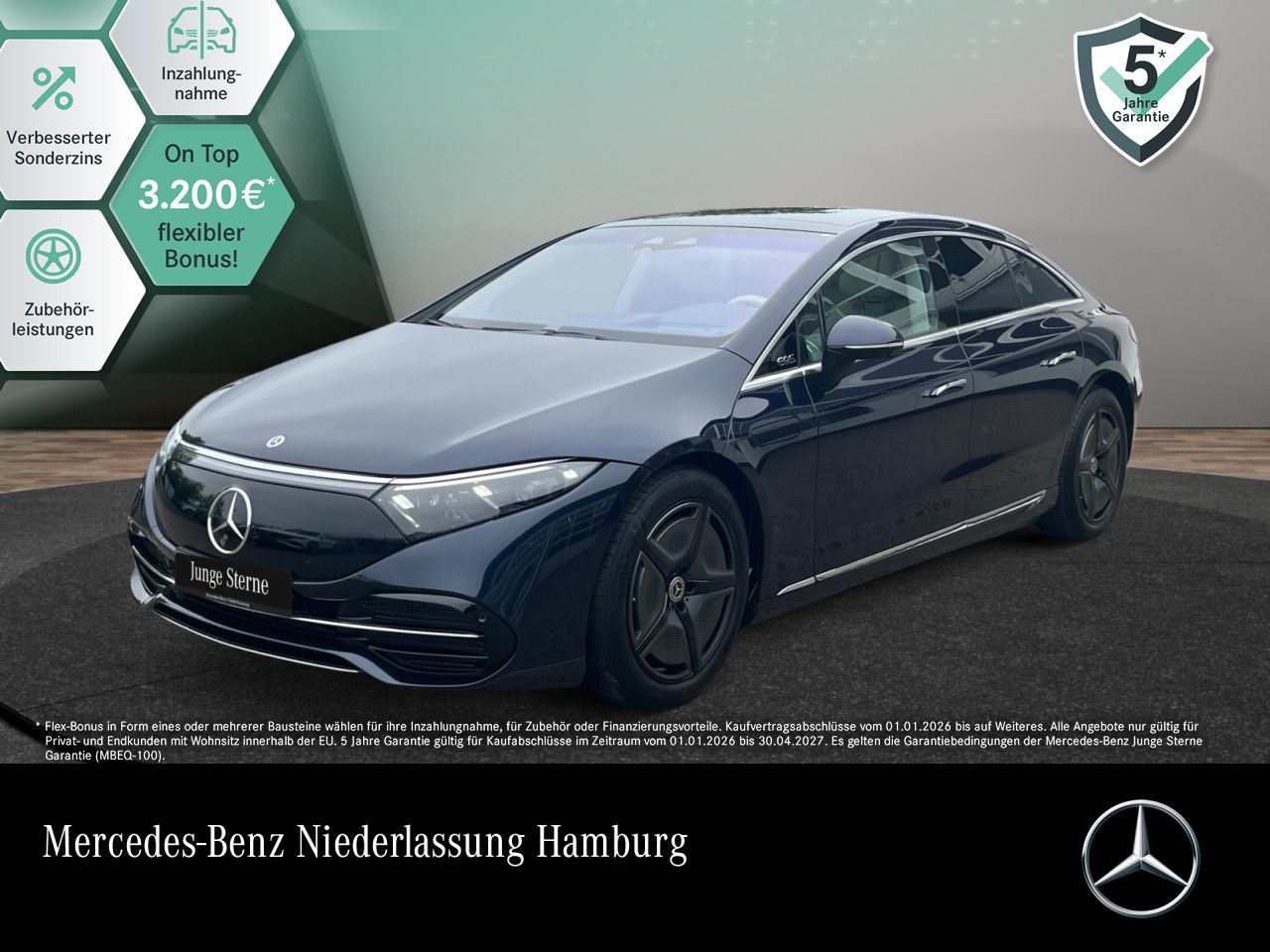 MERCEDES-BENZ EQS 580 4M ElecArt Prem+/Hyper/Airm/Pano/Sitzkl