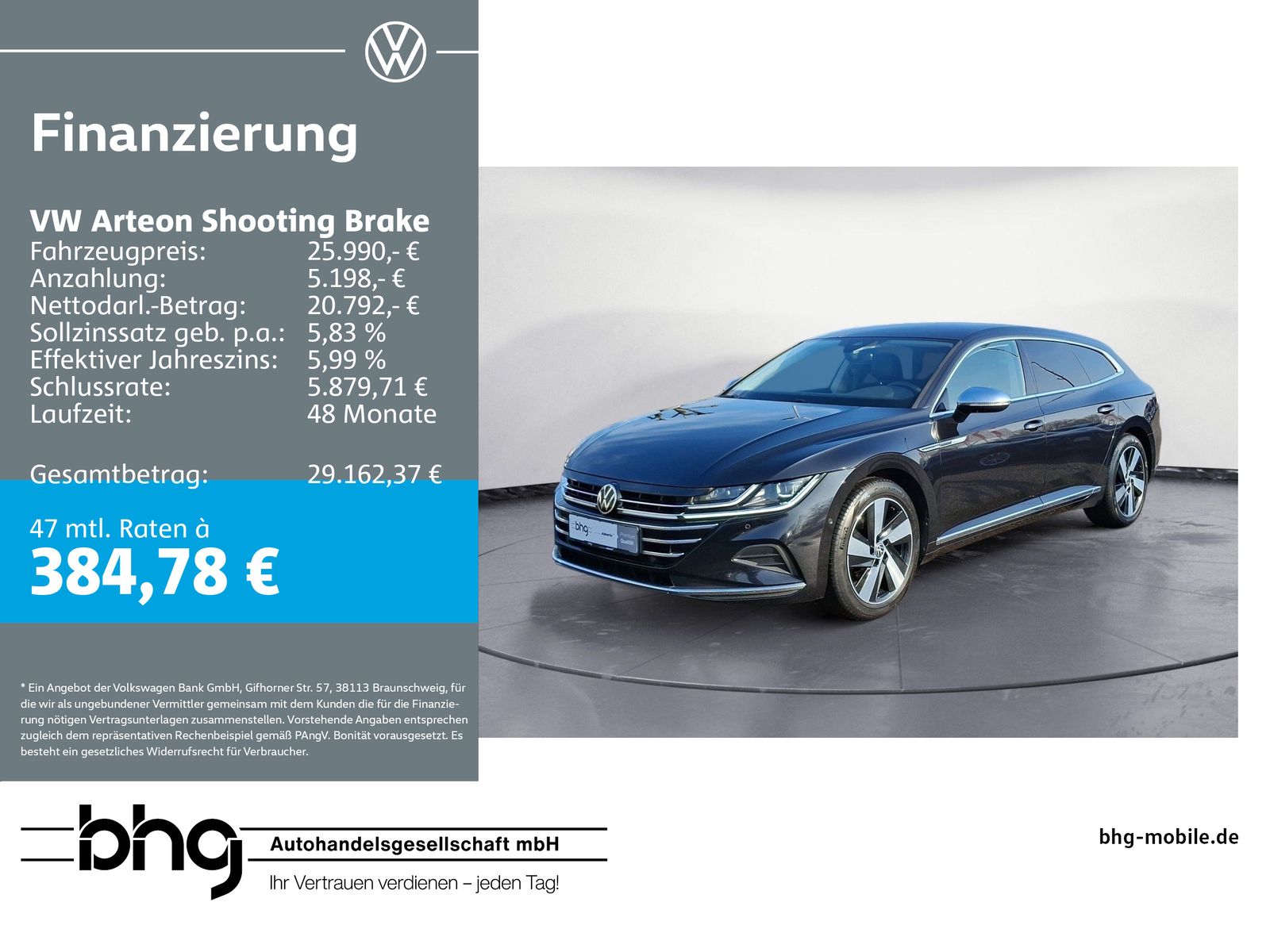 Volkswagen Arteon Shooting Brake Elegance 2,0 TDI AHK Busin