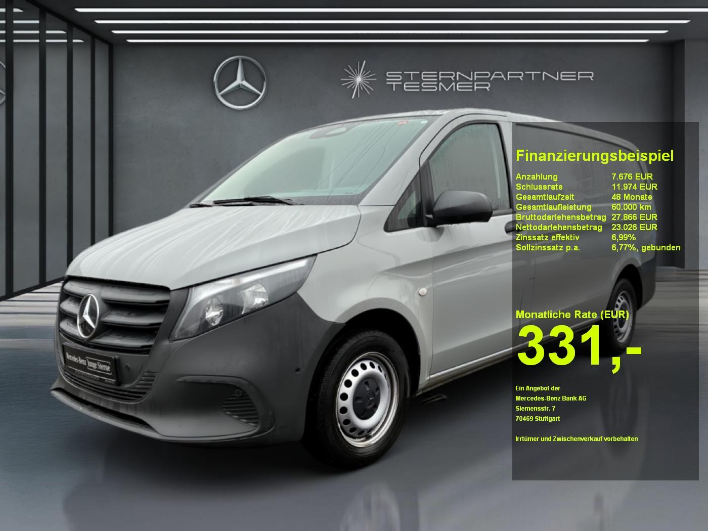 Mercedes-Benz Vito 110 CDI Kasten Lang MBUX+DAB+Totwinkel+AHK