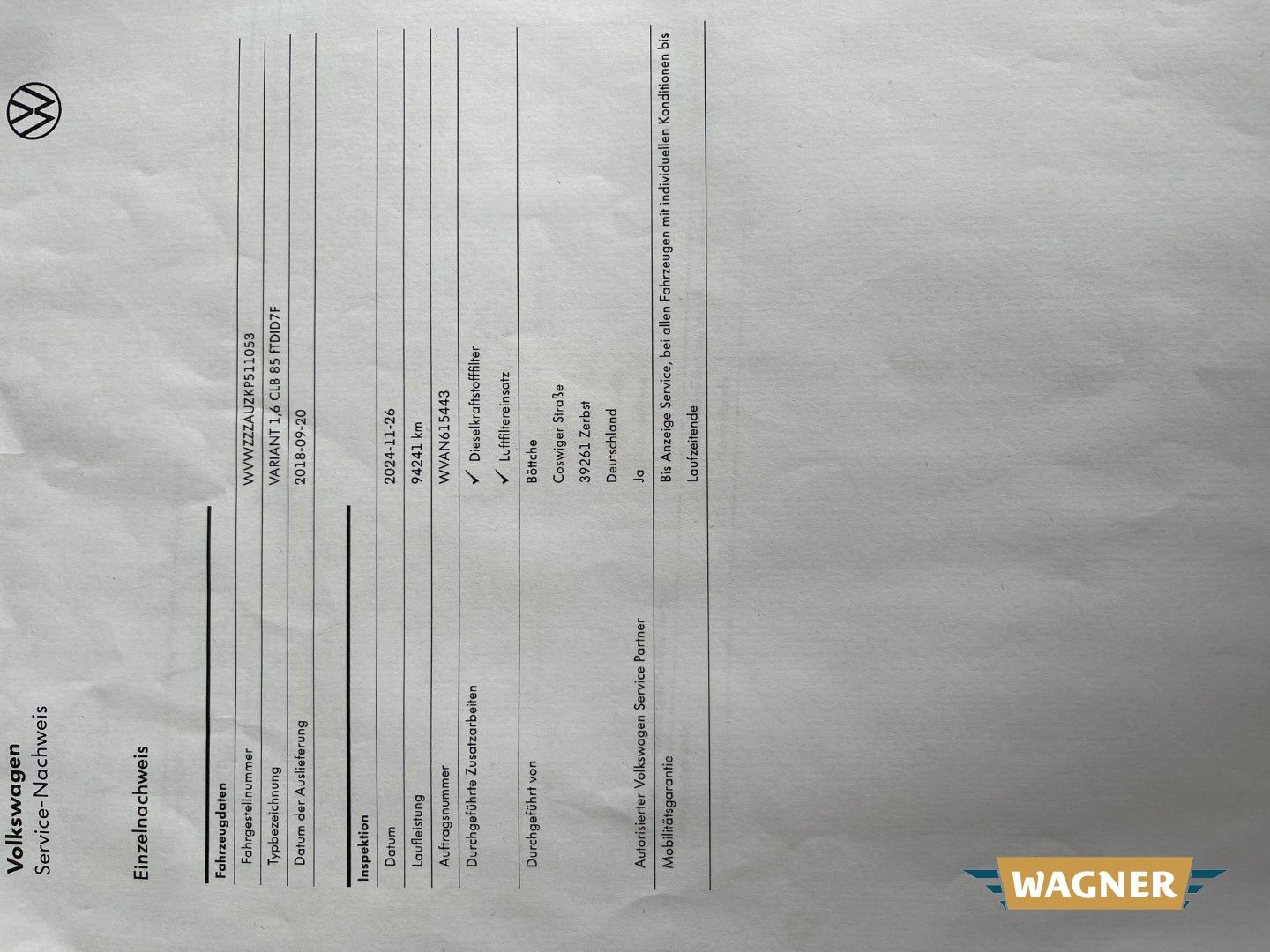 Fahrzeugabbildung Volkswagen Golf VII Variant Comfortline BMT Start-Stop