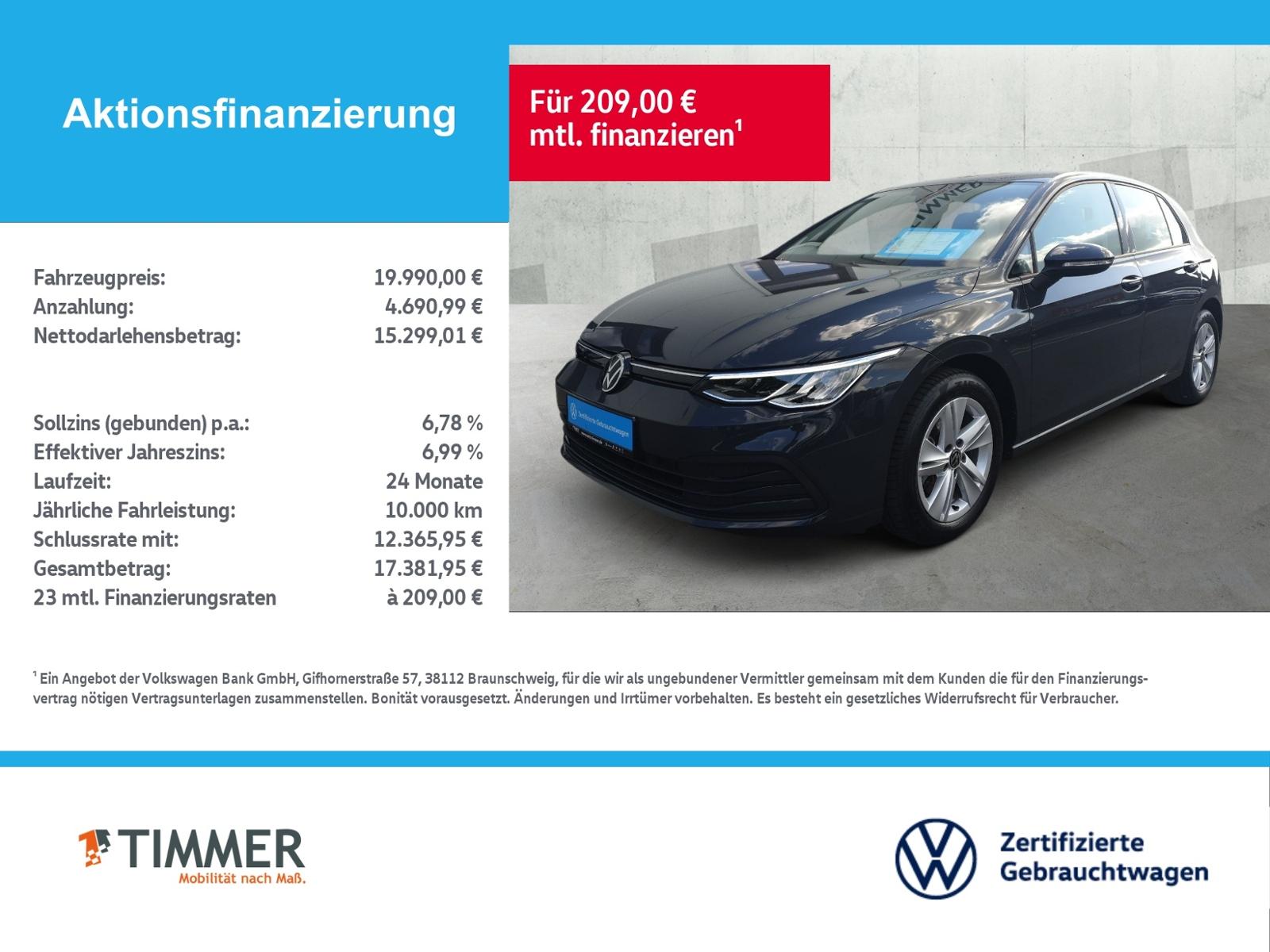 Volkswagen Golf VIII 2.0 TDI LIFE LED *ACC *VIRTUAL *NAVI *