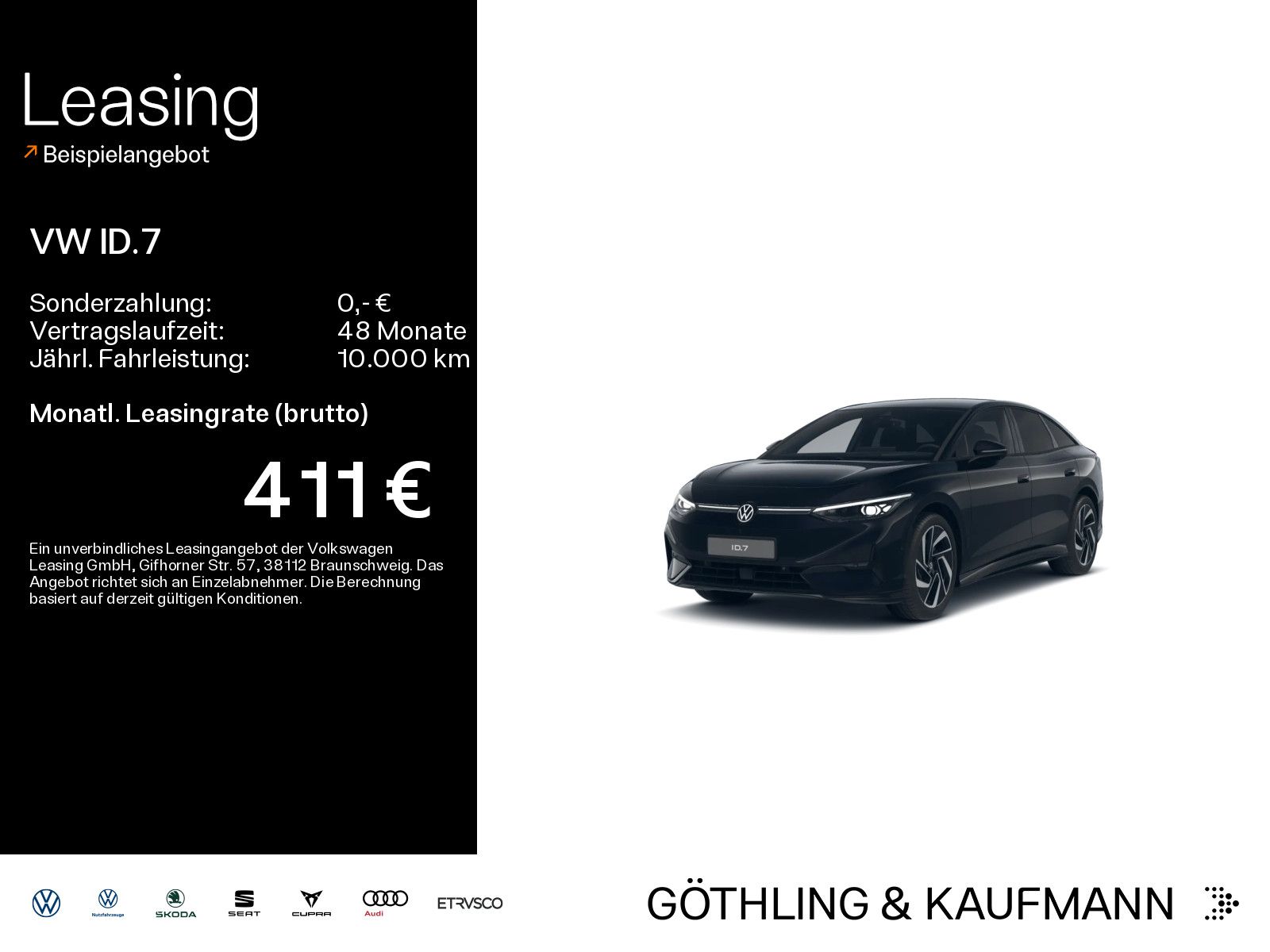 Volkswagen ID.7 Pro *NAVI*WP*BLACKSTYLE*AHK*360*EASYOPEN*IQ