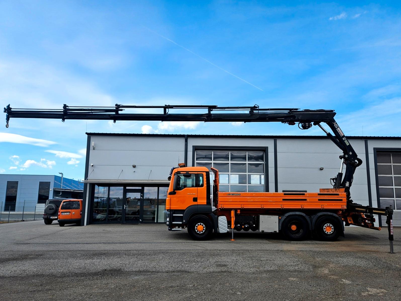 MAN TGS 26.360 6x4 HIAB 244-6 Kran 2x Seilwinde