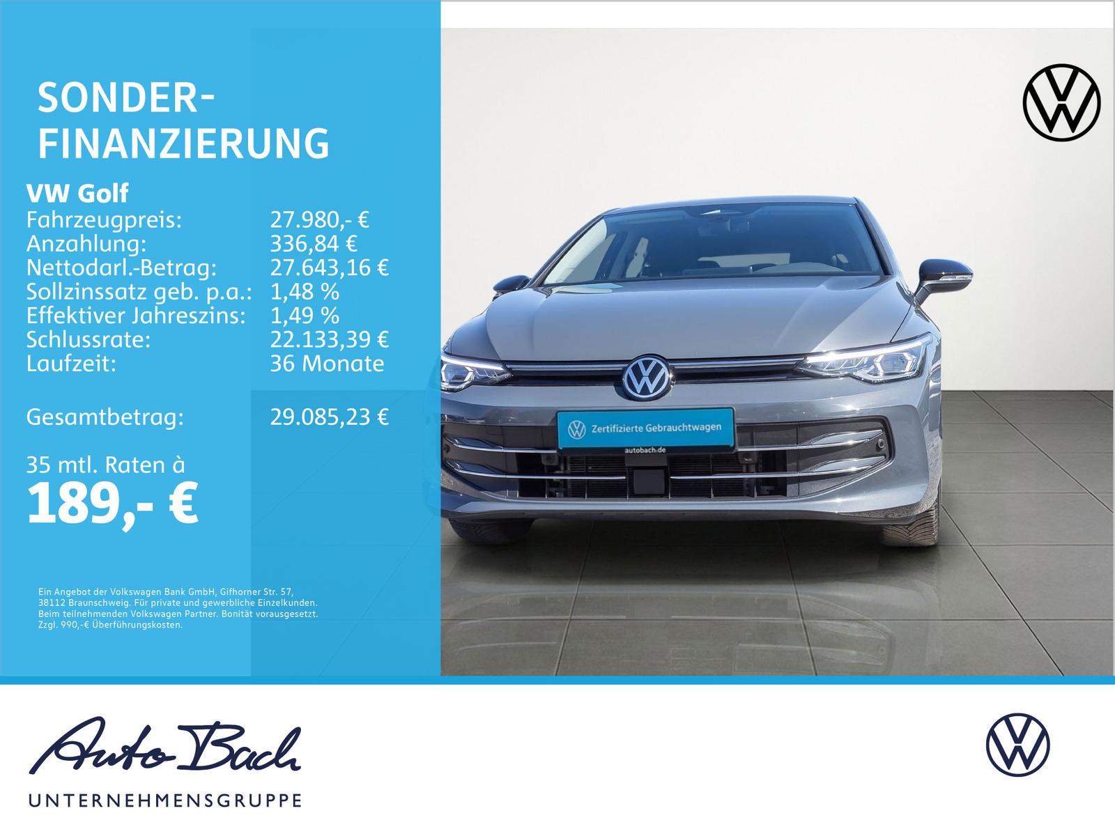 Volkswagen Golf VIII Goal 1.5 eTSI DSG Navi Matrix ACC EPH, миниатюра 24