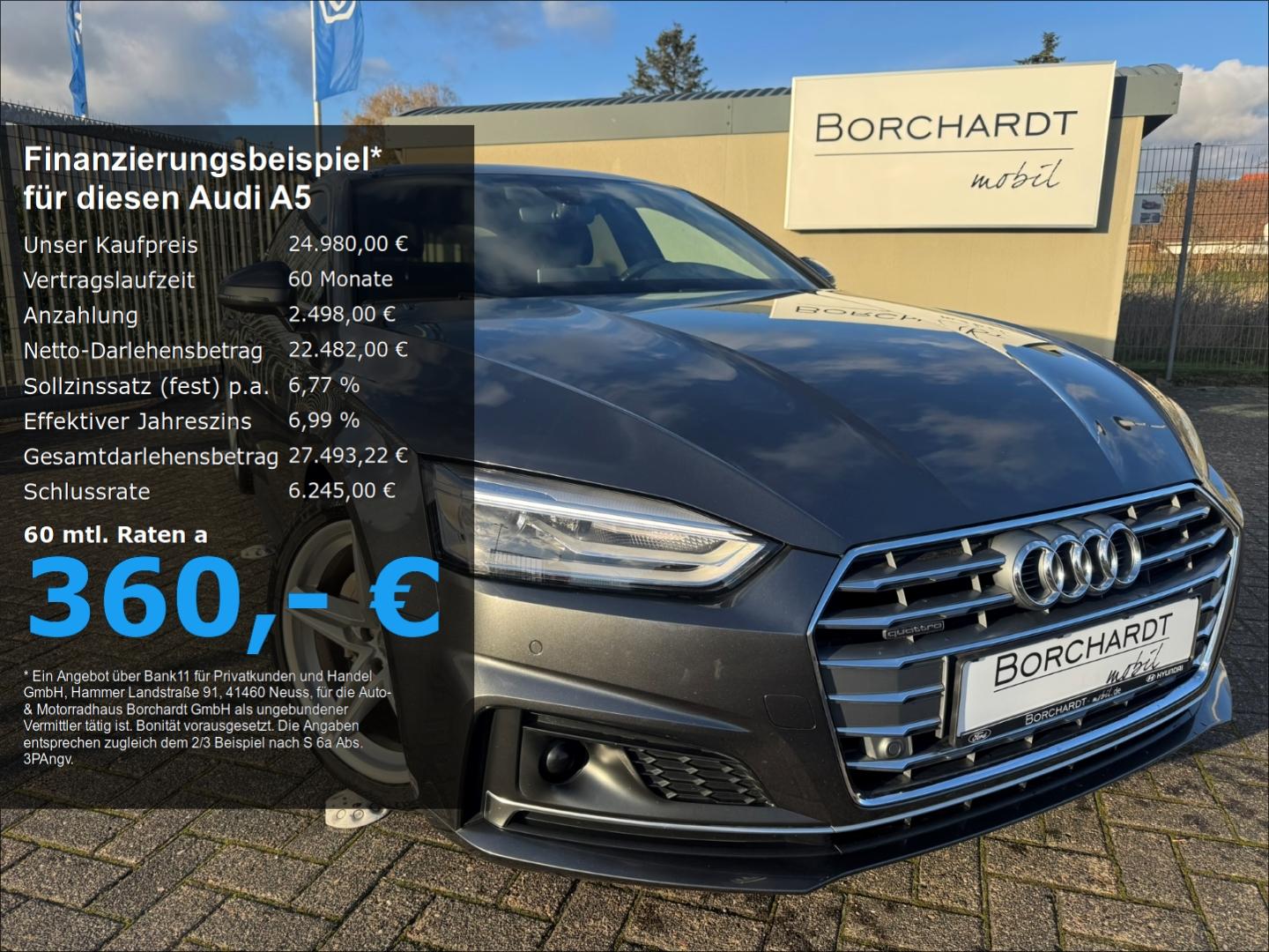 Audi A5 *Sportback*quattro*Navi*190PS*Allwetter*Garan