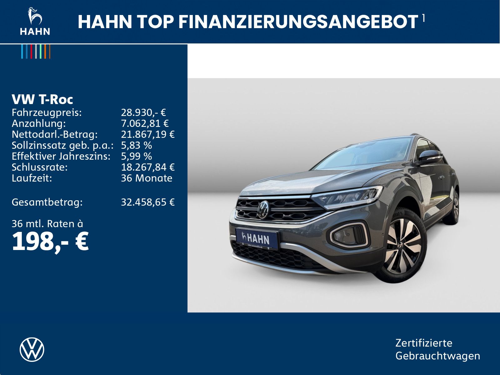Volkswagen T-Roc 1.5TSI DSG Goal AHK Navi LED ACC Cam Park foto 2