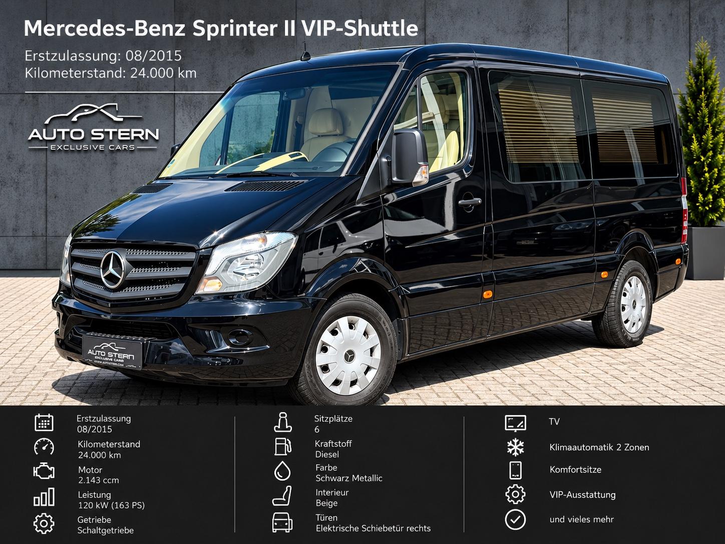 Mercedes-Benz Sprinter II "VIP-SHUTTLE" TV EL-SCHIEBETÜR 6SEAT