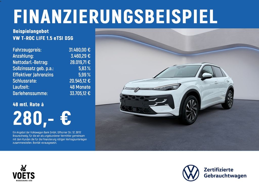 T-ROC LIFE 1.5 eTSI DSG LED+NAVI+KAMERA+ACC+PDC