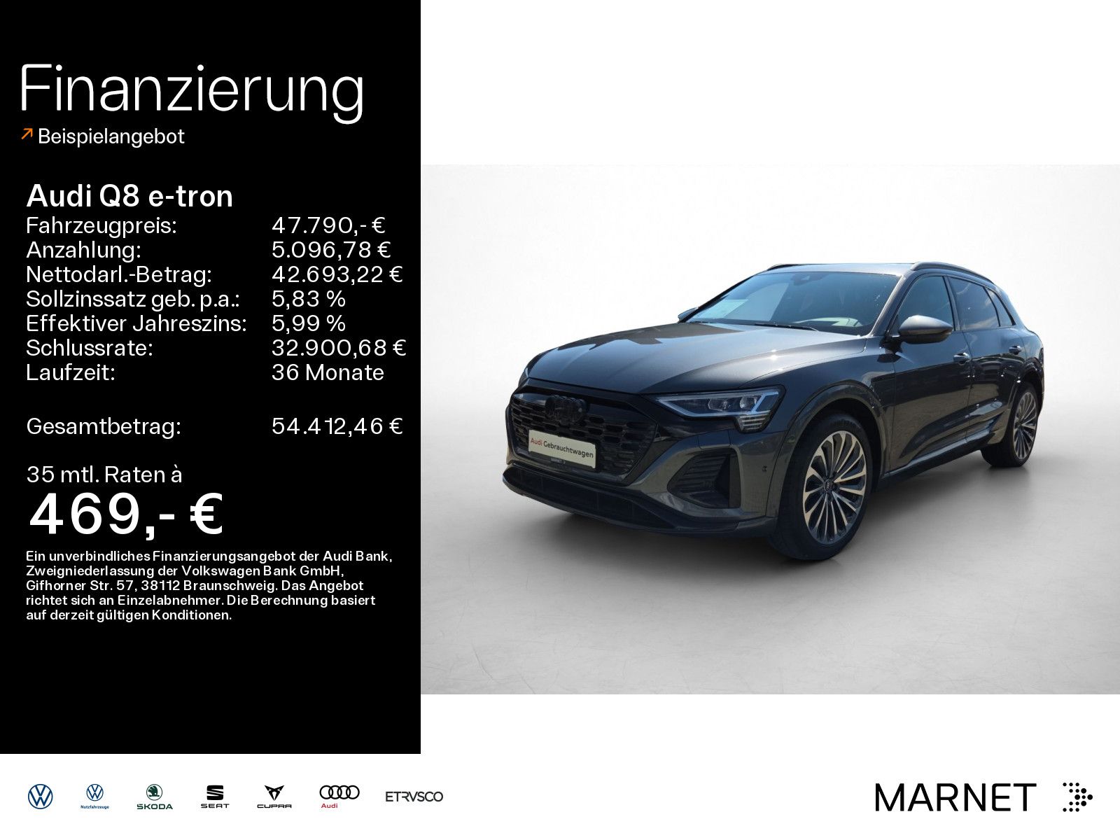 Audi Q8 e-tron S line 55 quattro*S line*B&O*Optikpake