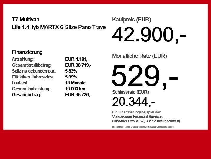 Volkswagen T7 Multivan Life 1.4Hyb MARTX 6-Sitze Pano Trave foto 6
