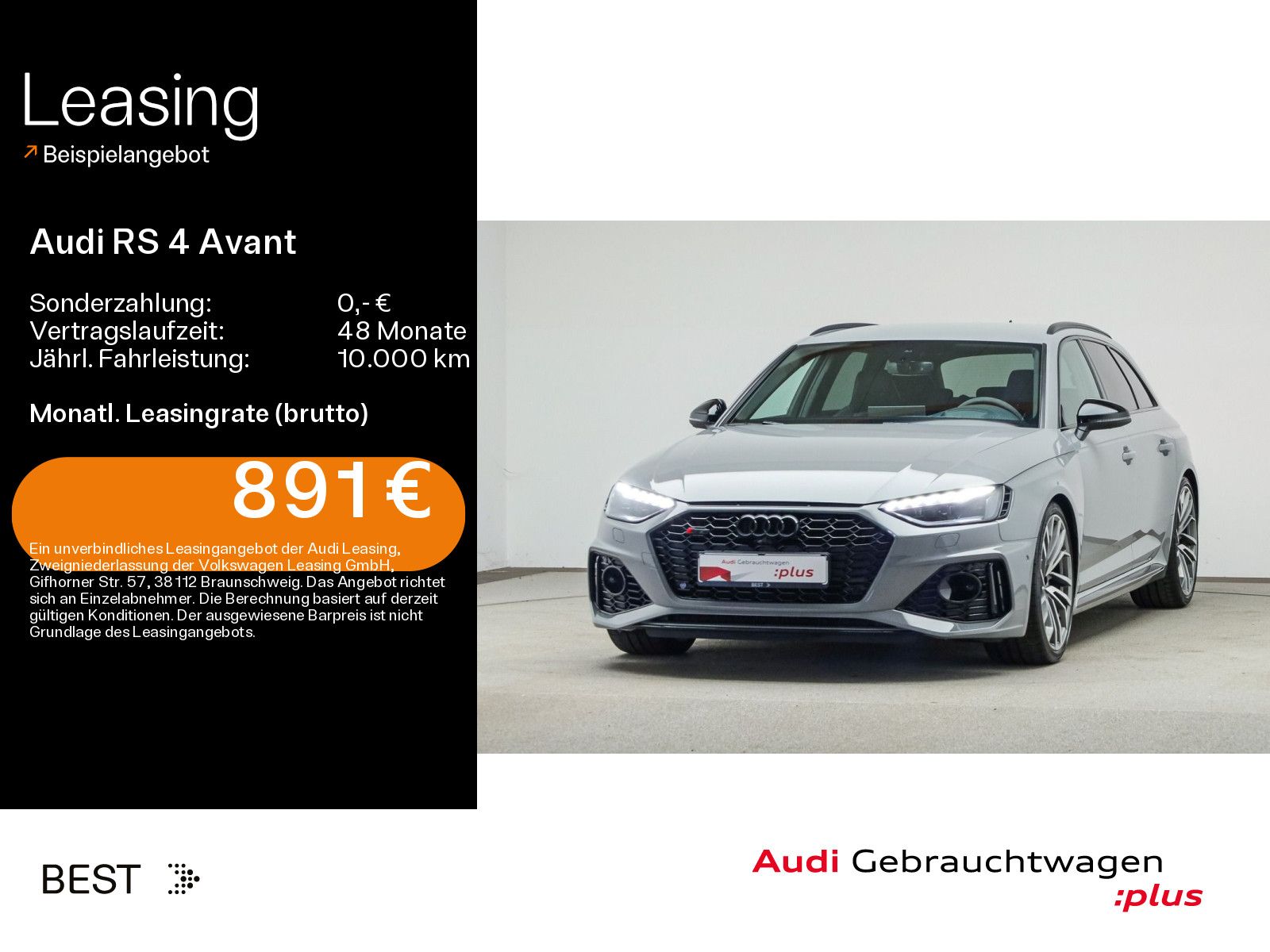 Audi RS 4 Avant HUD, Dynamic Ride, Tour, RS-Abgas, B&