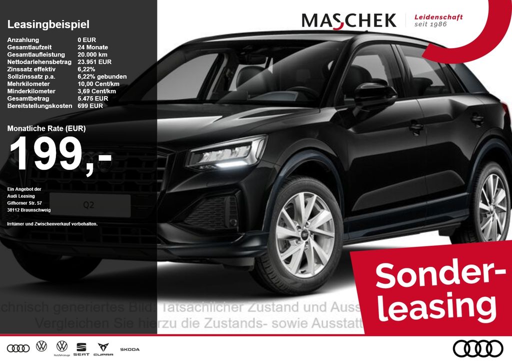 Audi Q2 35 TDI quat S tronic Black R-Cam Naviplus Sit