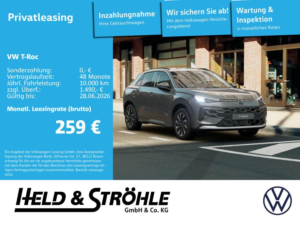 Volkswagen T-Roc Energy 1.5eTSI SHZ LIMA17Zoll Aktionszulas