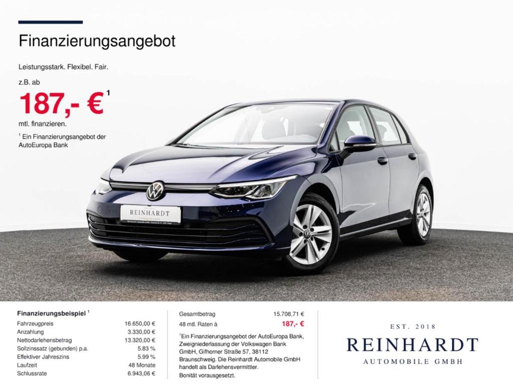 Volkswagen GOLF 10eTSi LIFE LEDACCKAMSIDEAPPCDAB 2023