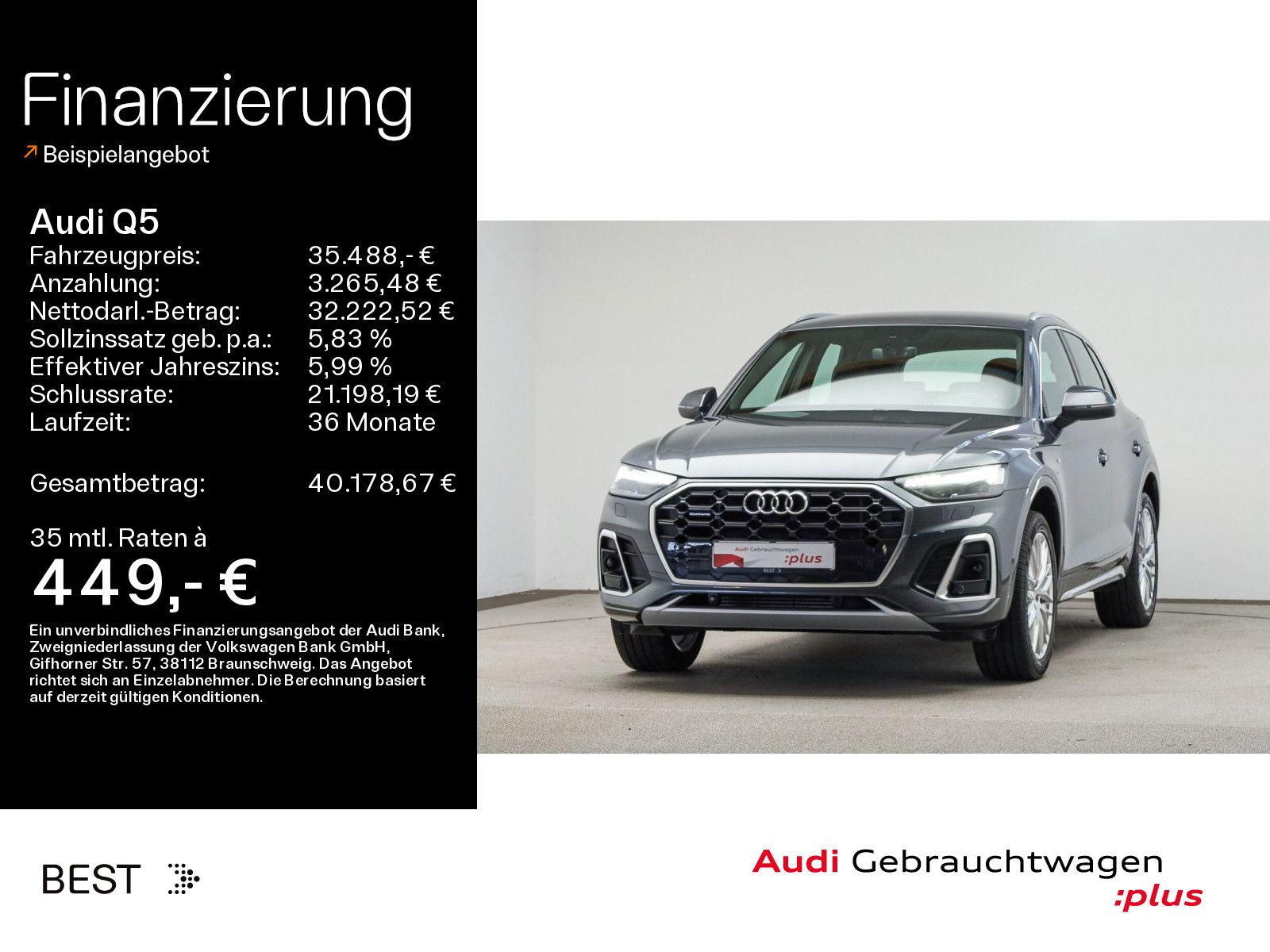 Audi Q5 S line 50 TFSI e qu. HUD, Tour, Matrix
