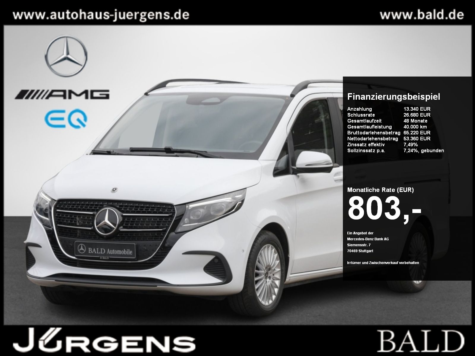 MERCEDES-BENZ V 250 Style/lang/AHK/MBeam/Liegepaket/Kamera