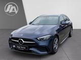 Mercedes-Benz C 220 d T AMG+MBUX+LED+Kam+AHK+Distr+Key+SOUND - : Blau, Dachreling