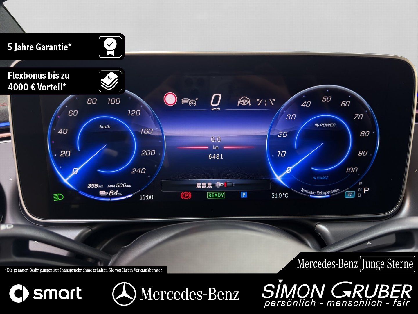 Fahrzeugabbildung Mercedes-Benz EQE 350 4M AMG Night Pano Airmatic HAL 0,25%