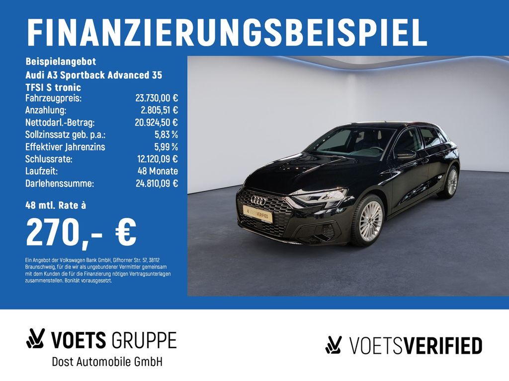 A3 Sportback Advanced 35 TFSI  S tronic KLIMA