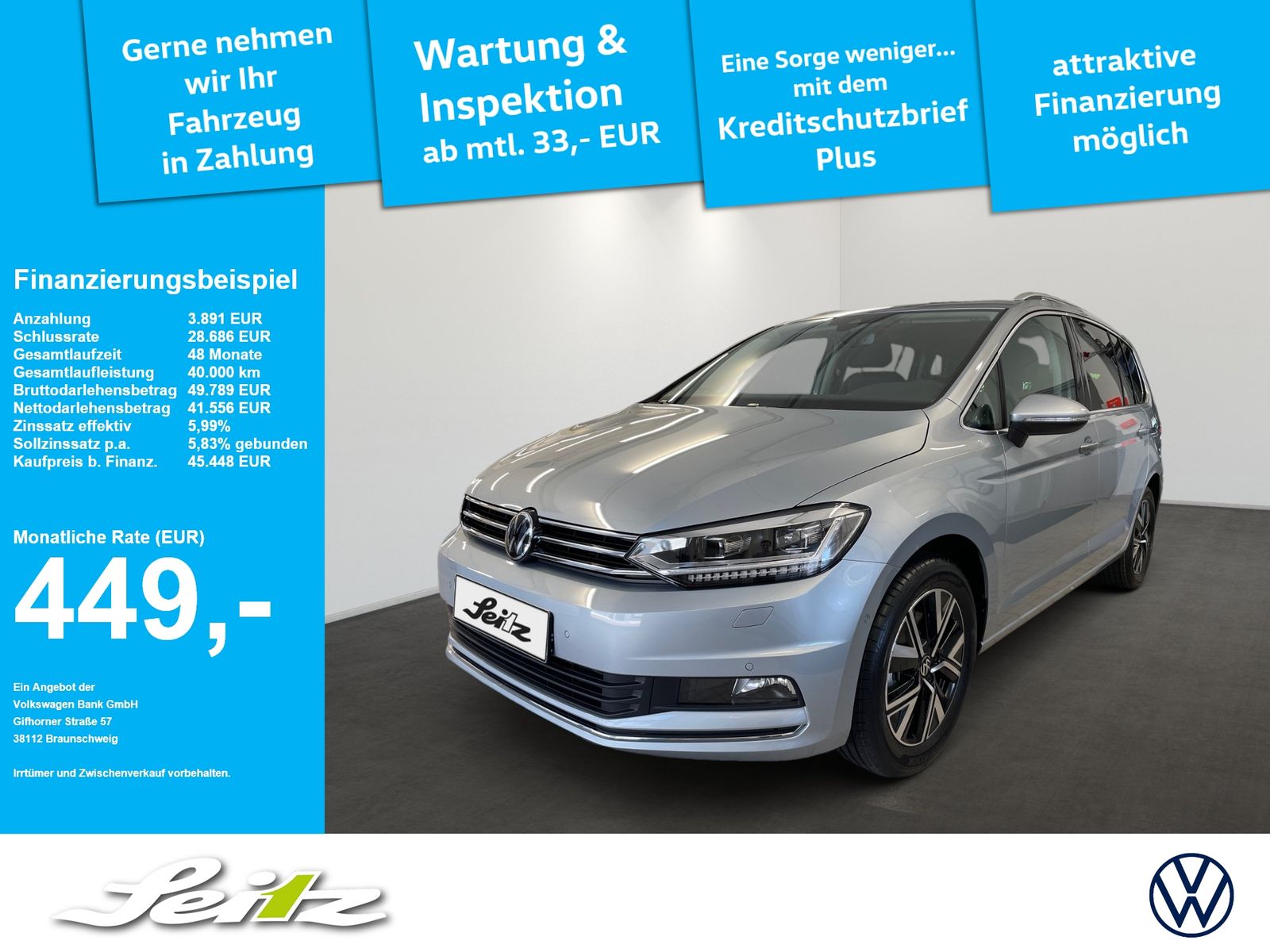 Volkswagen Touran 2.0 TDI Highline AHK NAVI KAMERA foto 1