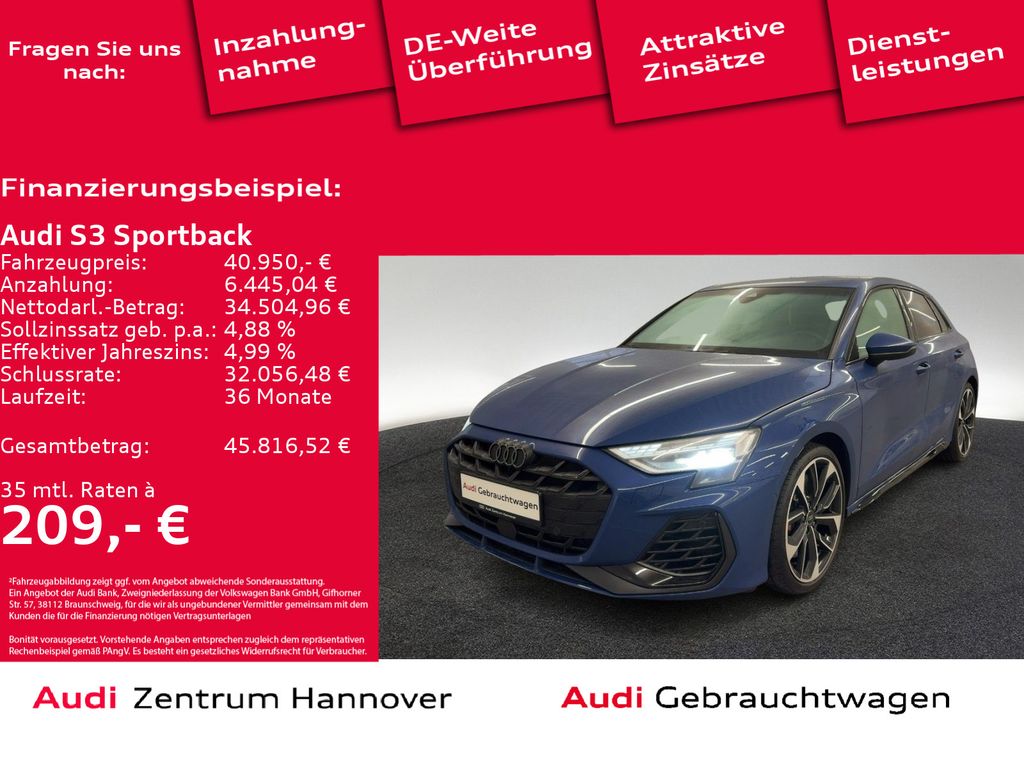 S3 Sportback 2.0 TFSI SONOS Kamera LED Navi
