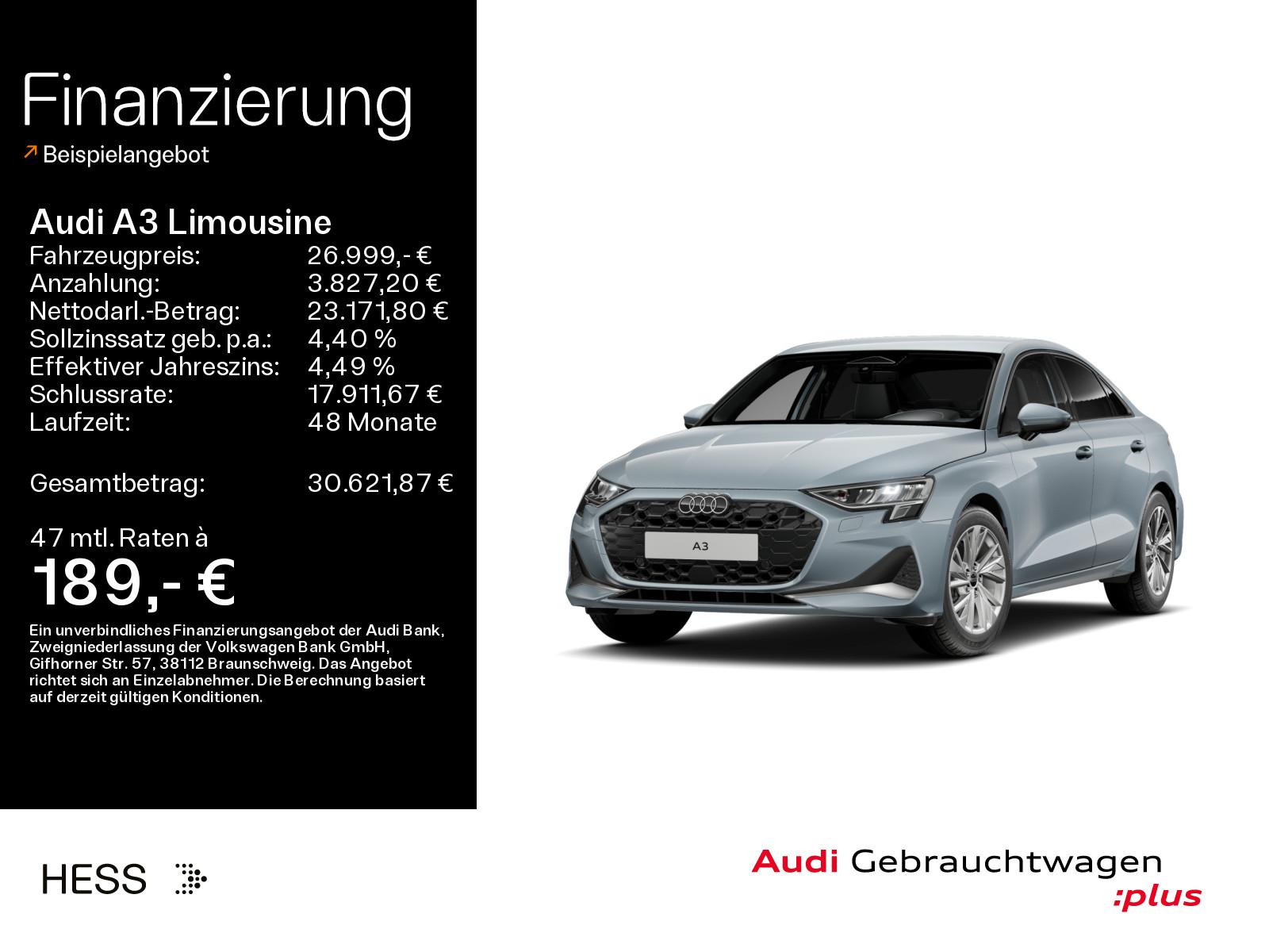 Audi A3 Limousine 30 TFSI advanced*NAVI-PLUS*SHZ*VIRT