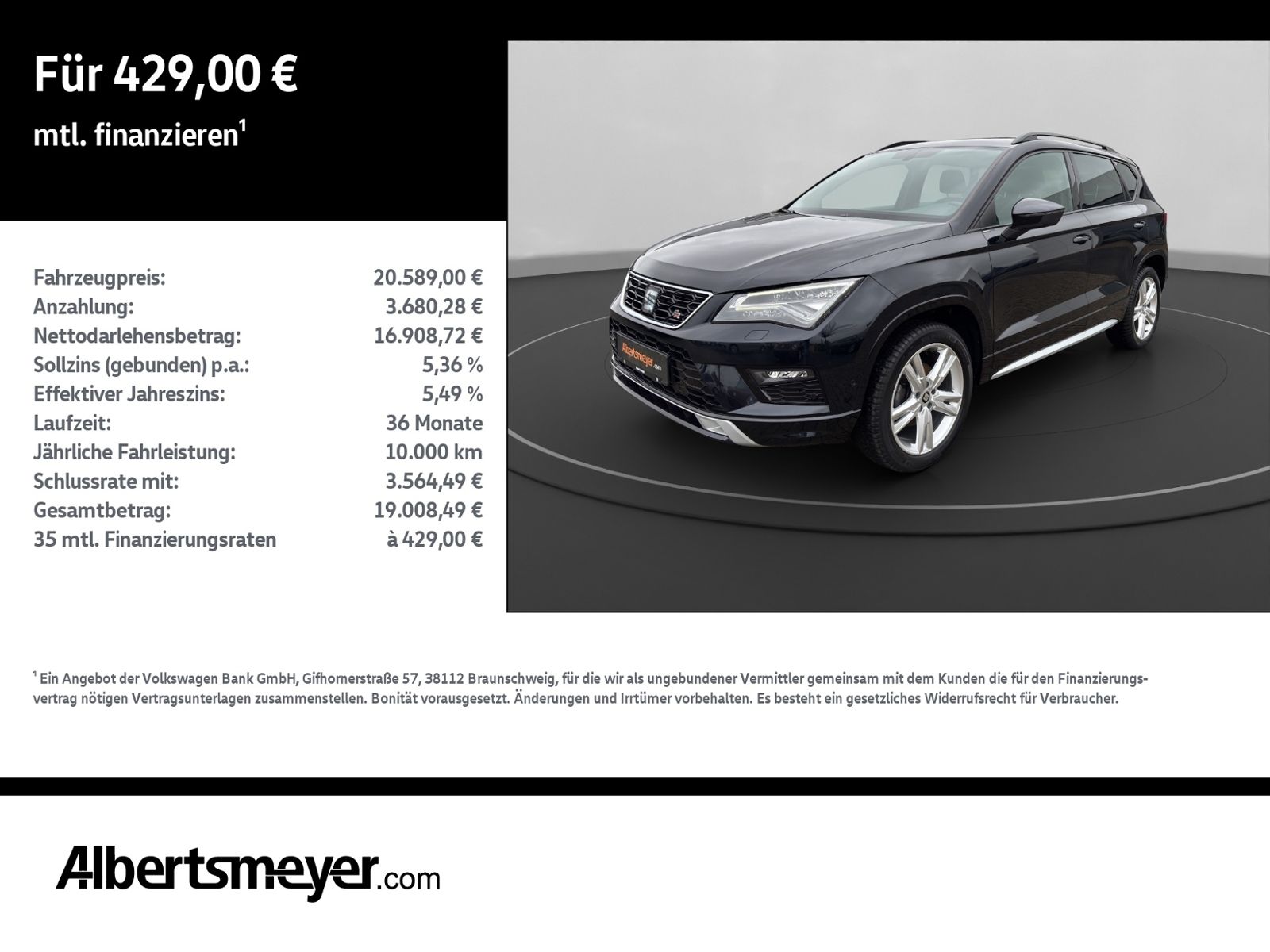 SEAT Ateca FR 1.5 TSI  +NAVI+PANORAMA+LED+KLIMA+ACC++