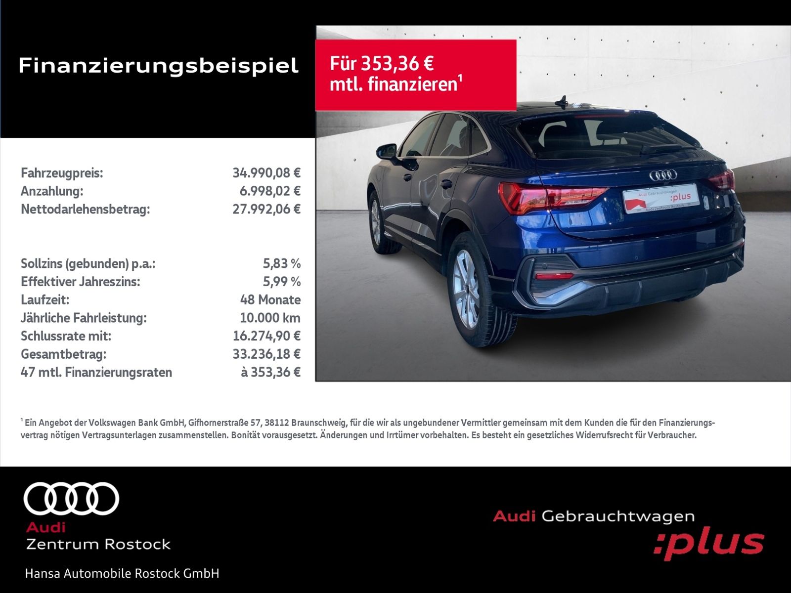 Audi Q3 Sportback 45 TFSI e S tronic+Navi+Led+Ahk+Vir foto 3