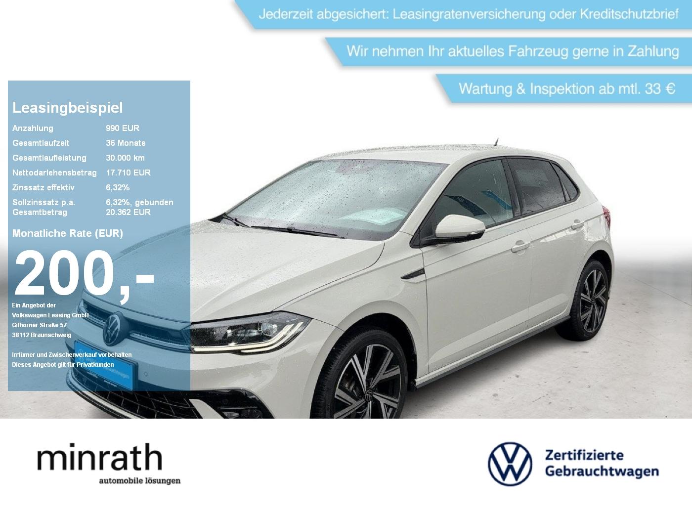 Volkswagen Polo R-Line 1.0 TSI MATRIX+APP+NAVI+VIRT+ACC+RFK