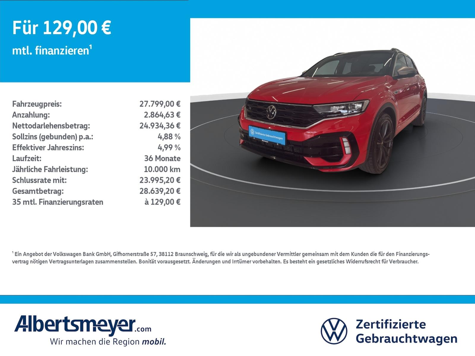 Volkswagen T-Roc R 2.0 TSI 4Motion +DSG+NAVI+PANORAMA
