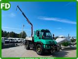 Unimog U318 mit Kran , Blickfang , Finazierung m - Unimog grün