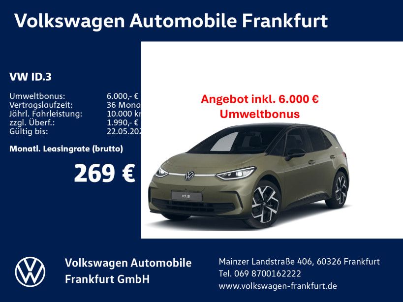 ID.3 Pro 150 kW (204 PS) 59 kWh 1-Gang-A utomati