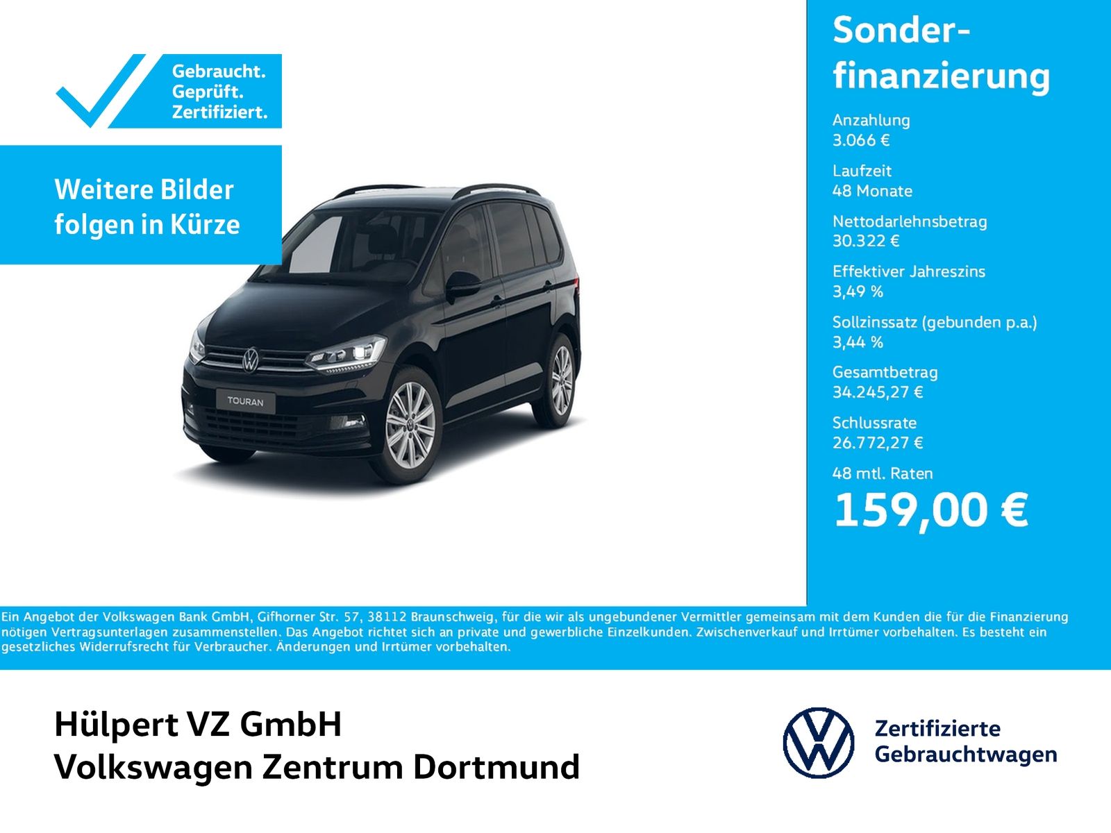 Volkswagen Touran 1.5 HIGHLINE 7SITZE AHK CAM ACC LM17 NAVI foto 1