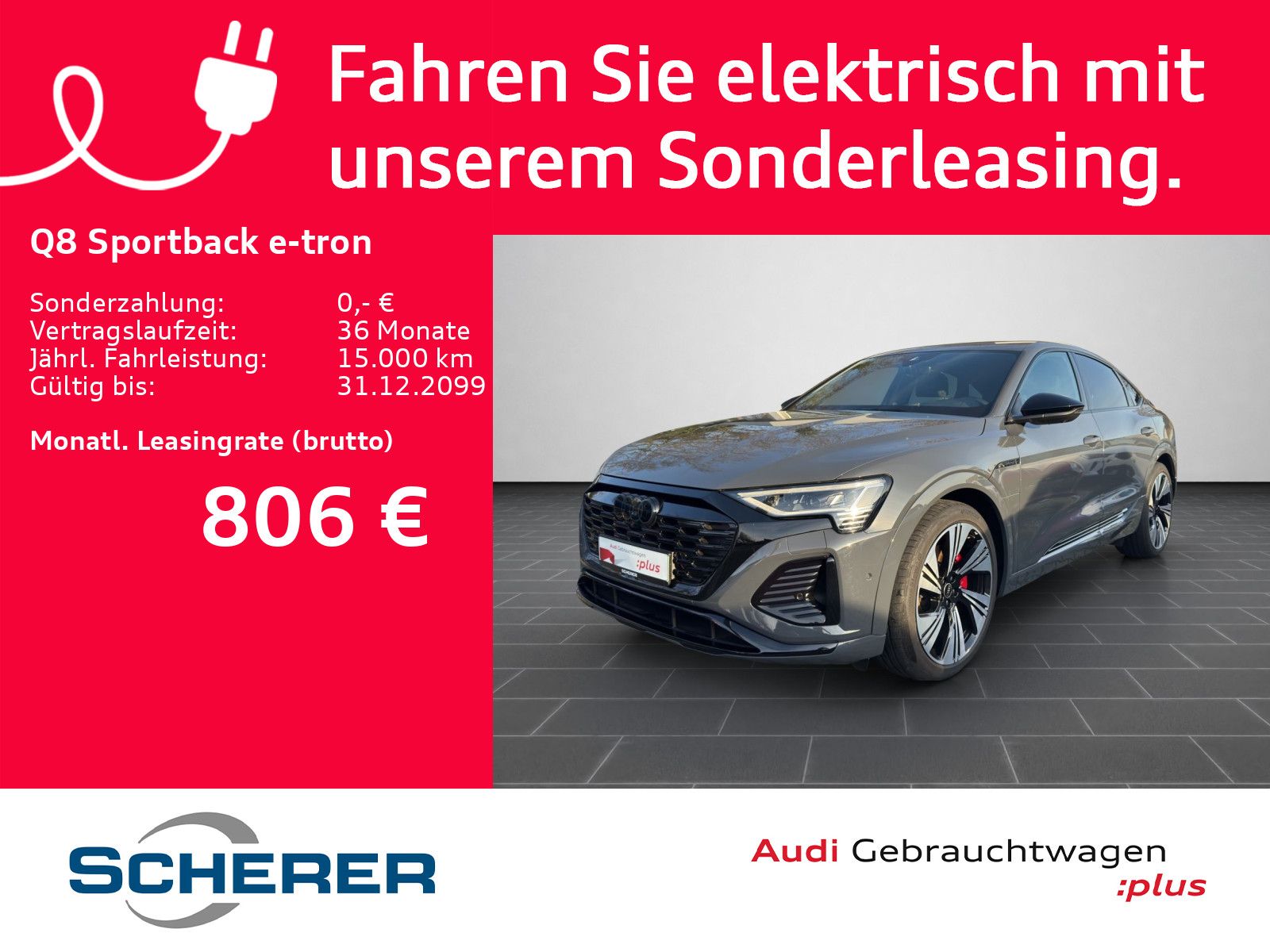 Audi Q8 Sportback e-tron 55 S line quattro MATRIX PAN