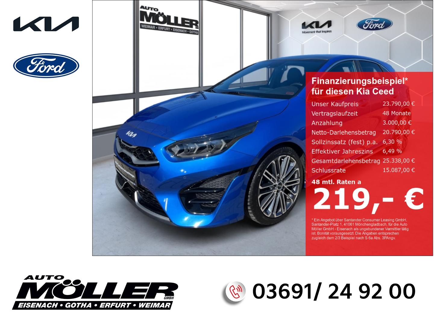 Kia Ceed 1.5T DCT GT-Line Glasdach Leder Techno 18''