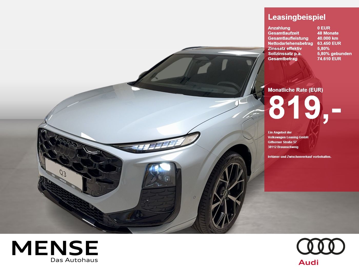 Audi Q3 SUV e-hybrid 200 kW S tronic Matrix CarPlay S